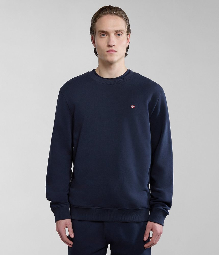 Napapijri Balis Summer Sweatshirt Sweatshirts Heren Donkerblauw | VRMDOUC-67