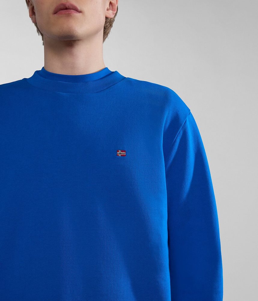 Napapijri Balis Summer Sweatshirt Sweatshirts Heren Blauw | KFYJQVG-65