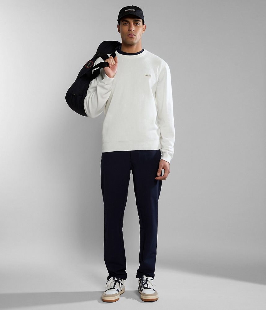 Napapijri Barensee Jumper Jumpers Heren Wit | JBMPQWR-10