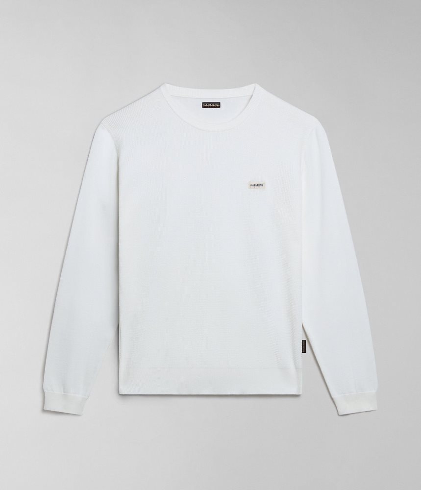 Napapijri Barensee Jumper Jumpers Heren Wit | JBMPQWR-10