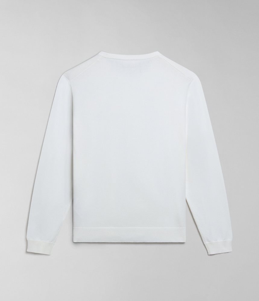 Napapijri Barensee Jumper Jumpers Heren Wit | JBMPQWR-10
