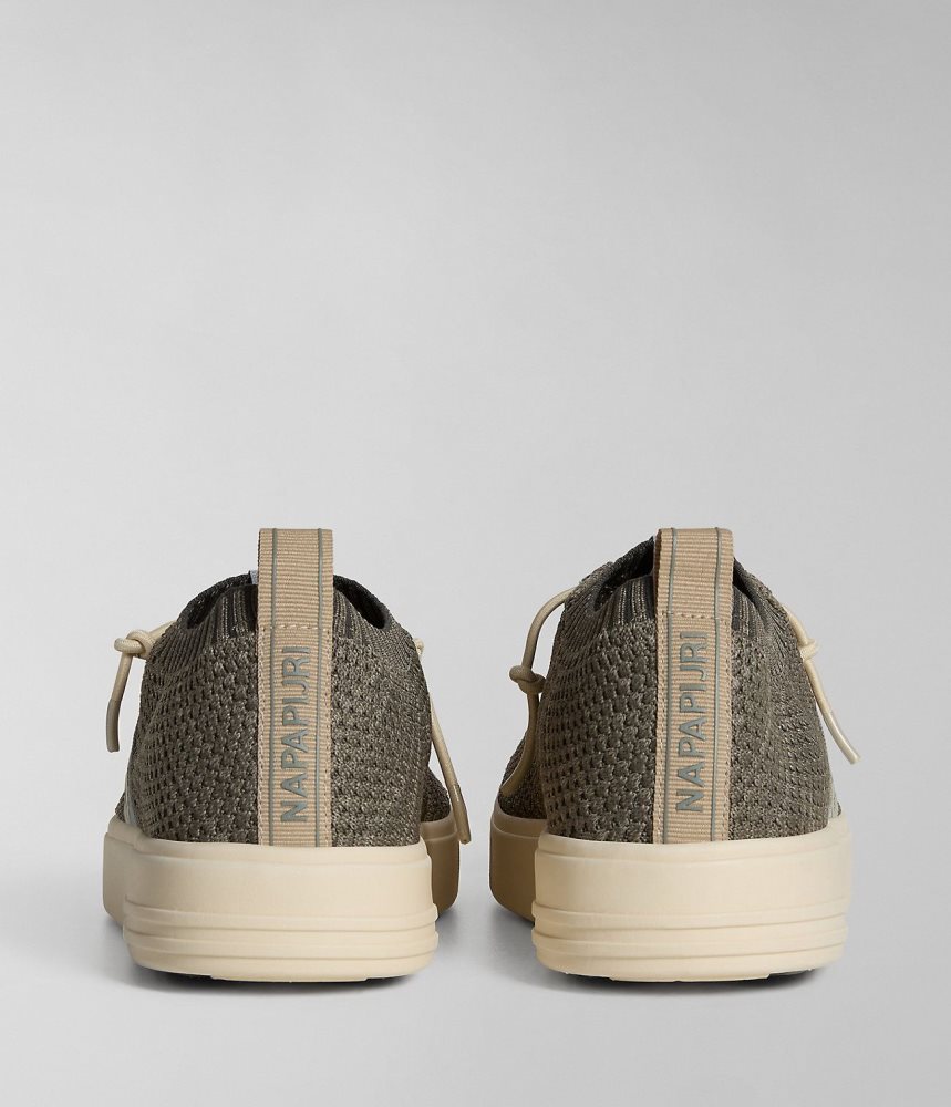 Napapijri Bark Tex Trainers Sportschoenen Heren Beige Grijs | KFSNDRM-38