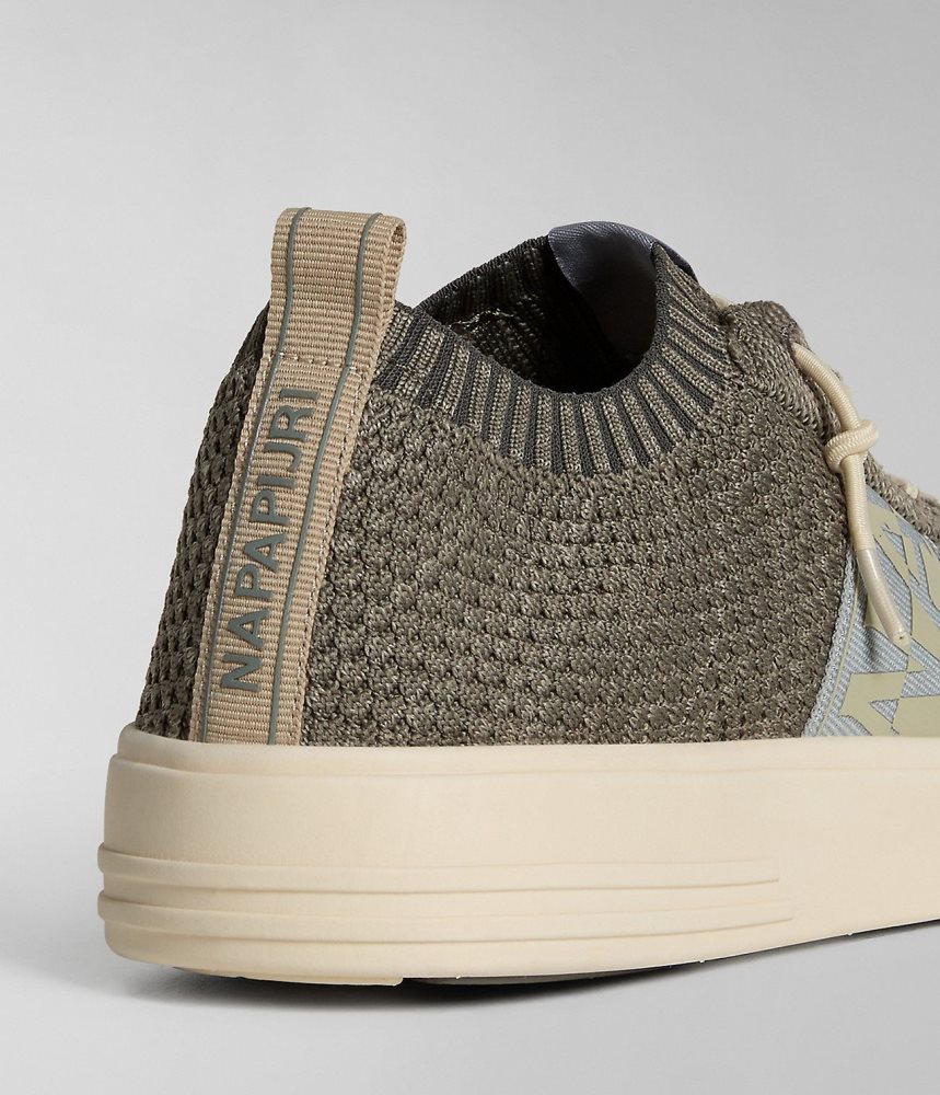 Napapijri Bark Tex Trainers Sportschoenen Heren Beige Grijs | KFSNDRM-38