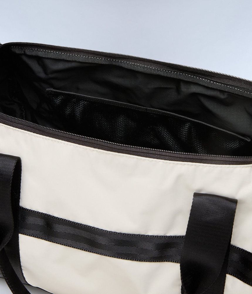 Napapijri Bering Travel Small Duffle Bag Plunjezak Dames Beige Zilver | SXBMNCT-40