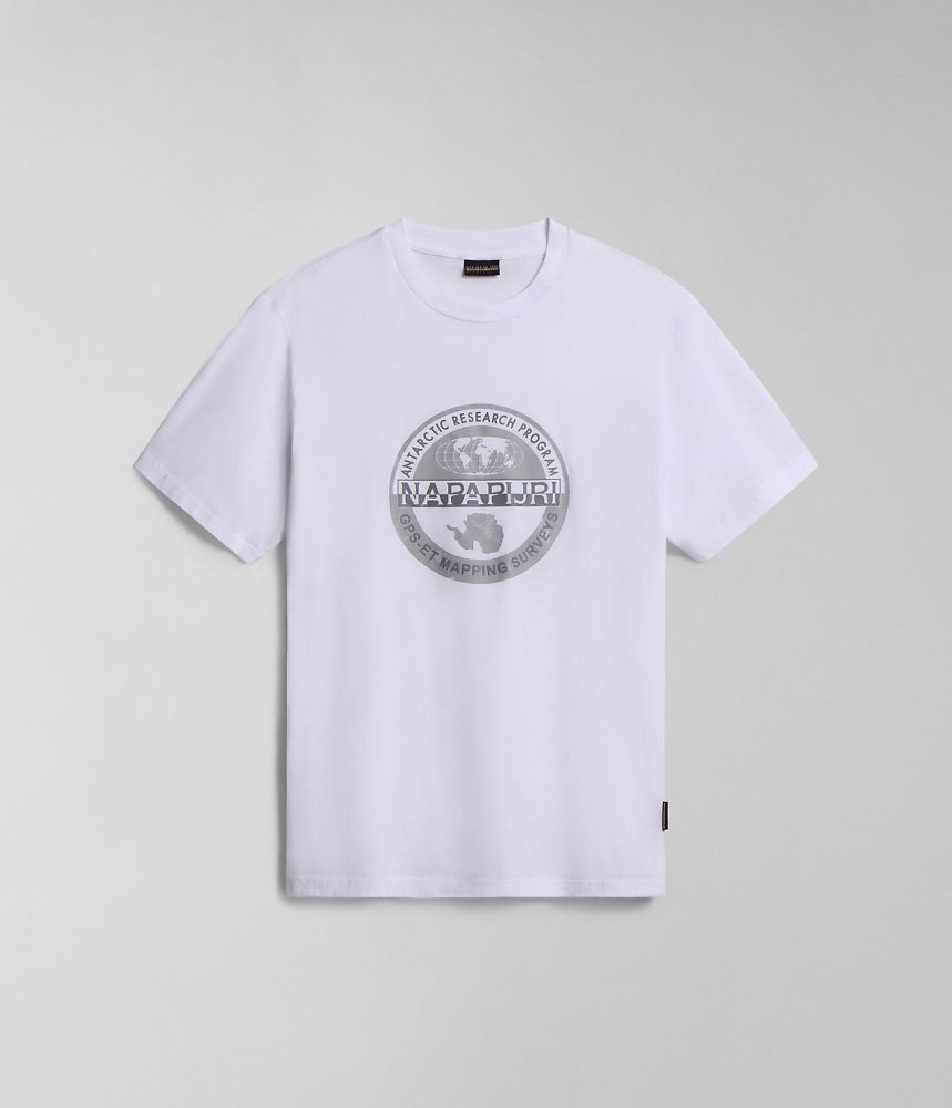 Napapijri Bollo Short Sleeve T-Shirt T-shirts Heren Wit | BULJICX-87