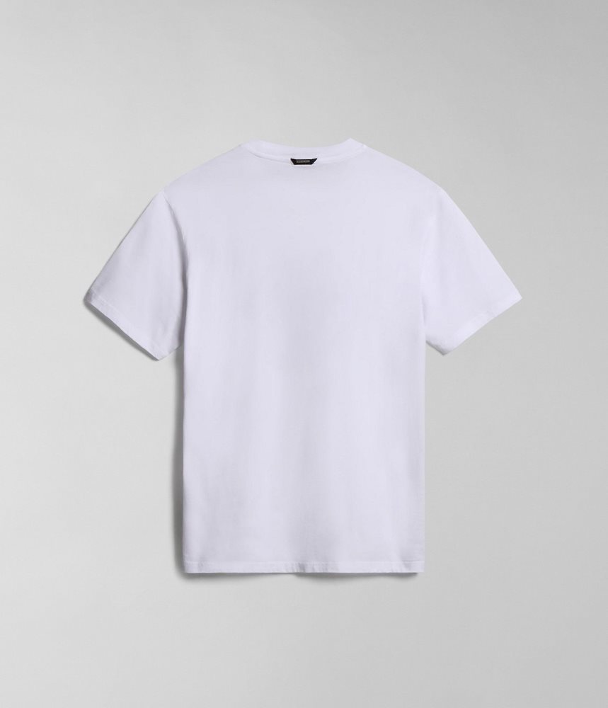 Napapijri Bollo Short Sleeve T-Shirt T-shirts Heren Wit | BULJICX-87