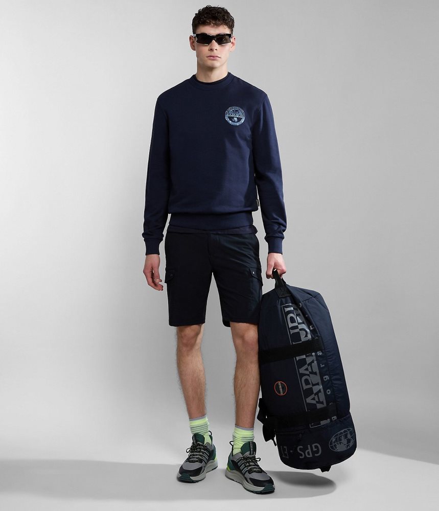 Napapijri Bollo Summer Sweatshirt Sweatshirts Heren Donkerblauw | AOJPZTW-65