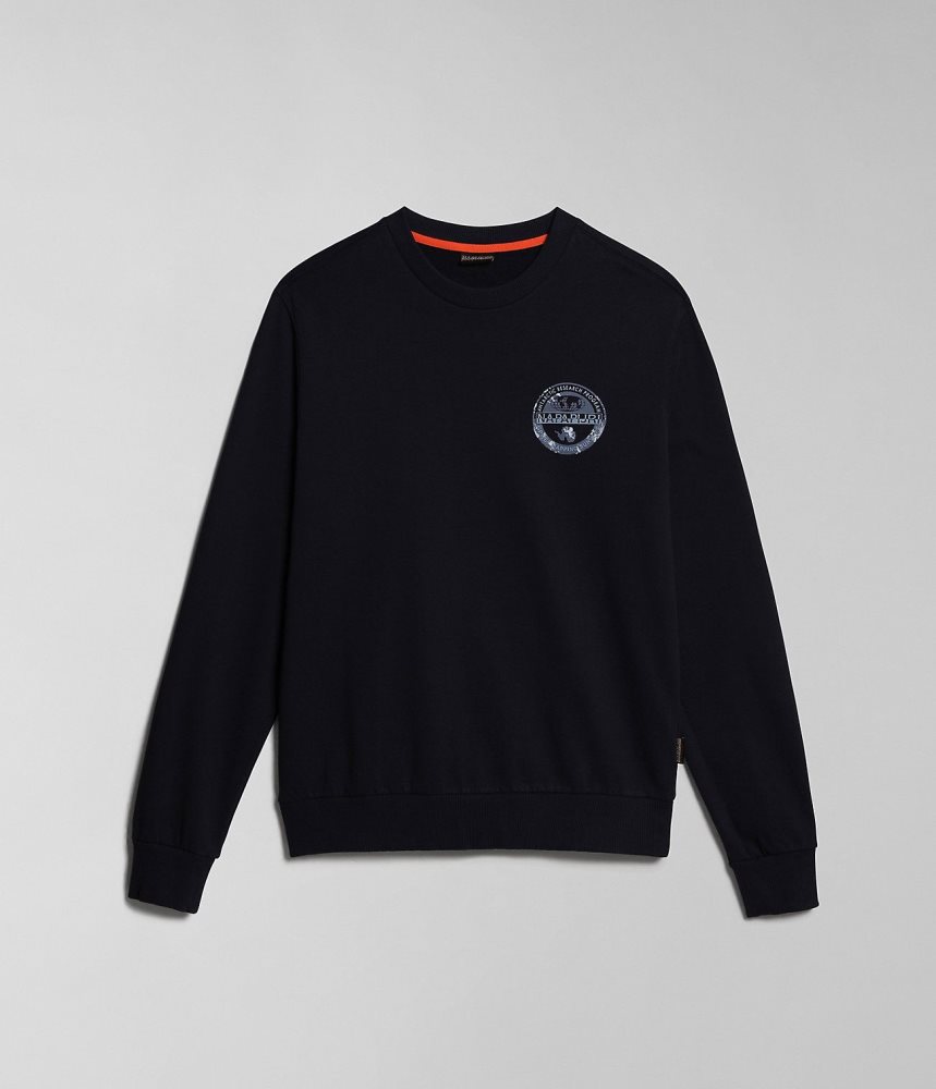 Napapijri Bollo Summer Sweatshirt Sweatshirts Heren Donkerblauw | AOJPZTW-65