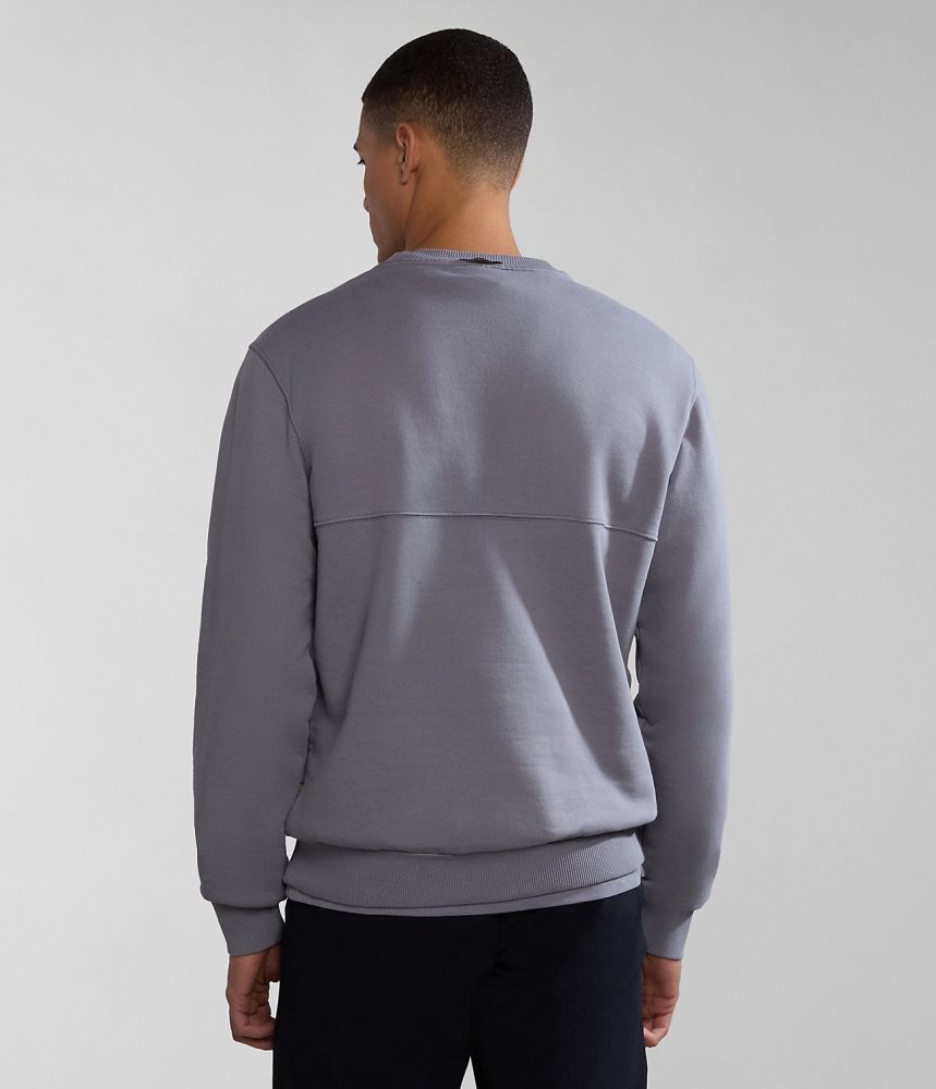 Napapijri Bollo Summer Sweatshirt Sweatshirts Heren Grijs | QGNPHCD-84
