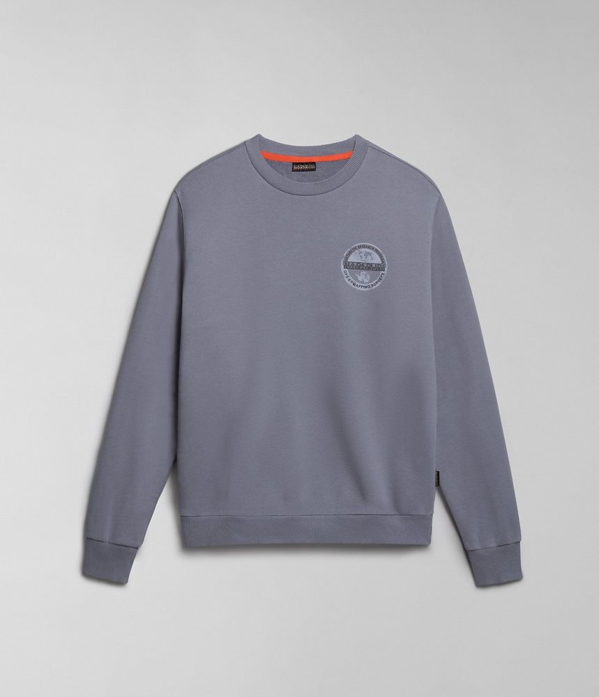 Napapijri Bollo Summer Sweatshirt Sweatshirts Heren Grijs | QGNPHCD-84