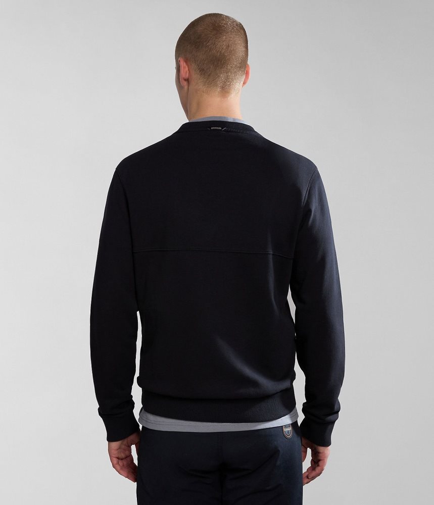 Napapijri Bollo Summer Sweatshirt Sweatshirts Heren Zwart | JPZCAYT-34