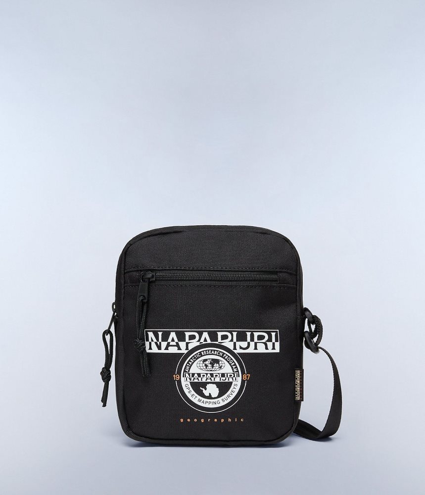 Napapijri Boussine Crossbody Bag Tassen Heren Zwart | HVZIPQG-35