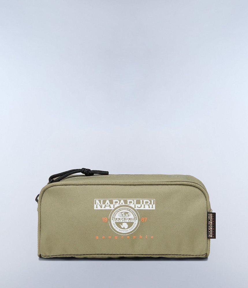 Napapijri Boussine Pencil Case Kleine Portefeuille Heren Groen | WSMURKE-07