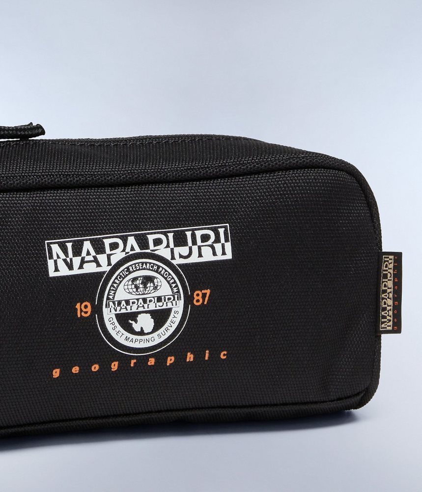 Napapijri Boussine Pencil Case Kleine Portefeuille Dames Zwart | DTMHBPF-63