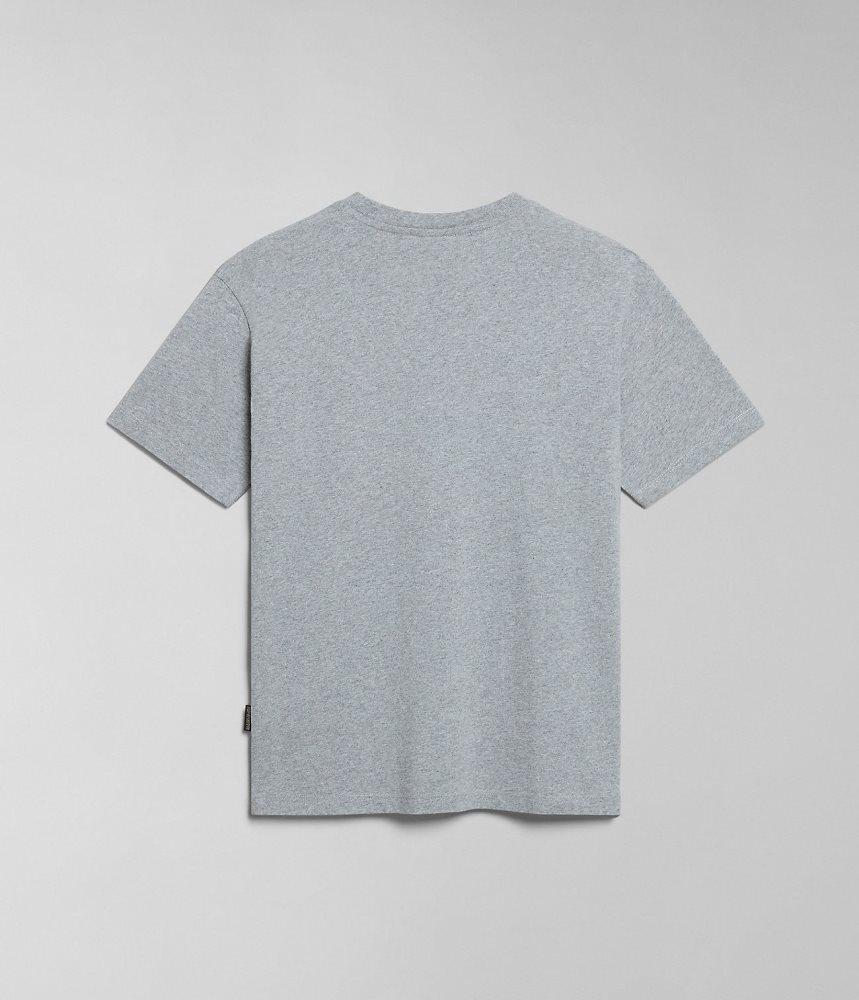 Napapijri Box Short Sleeve T-Shirt T-shirts Dames Grijs | KAEXMVF-93