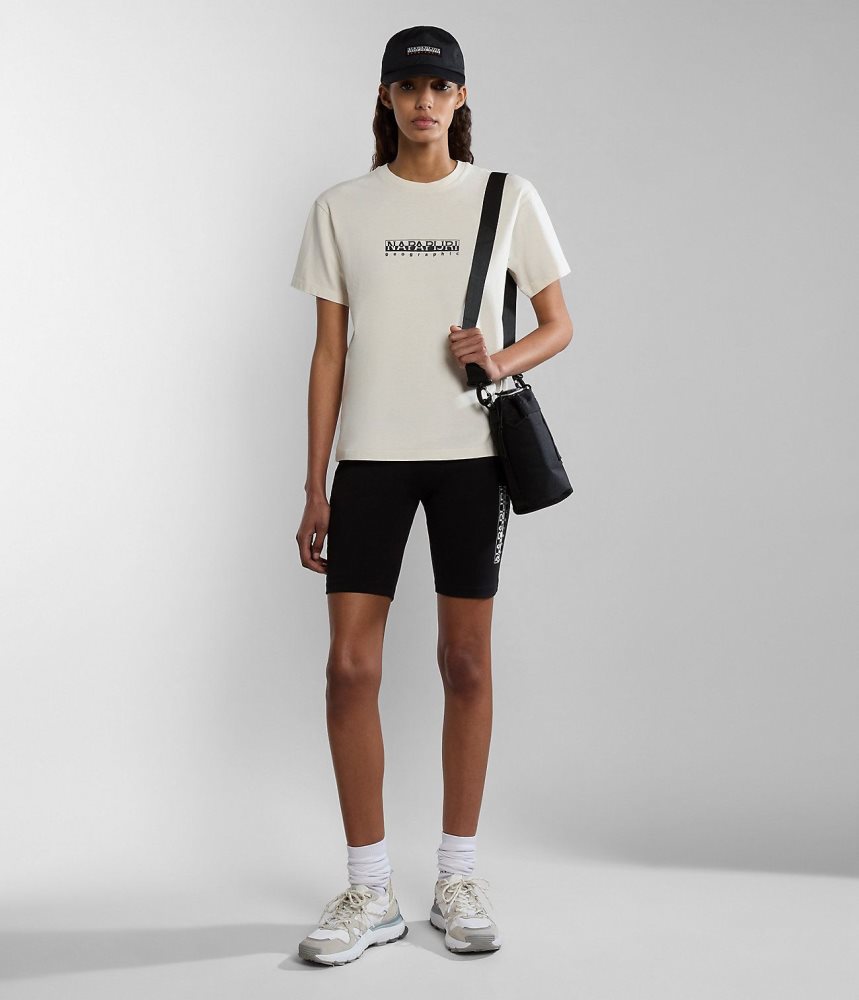 Napapijri Box Short Sleeve T-Shirt T-shirts Dames Wit | JFDYBIT-12