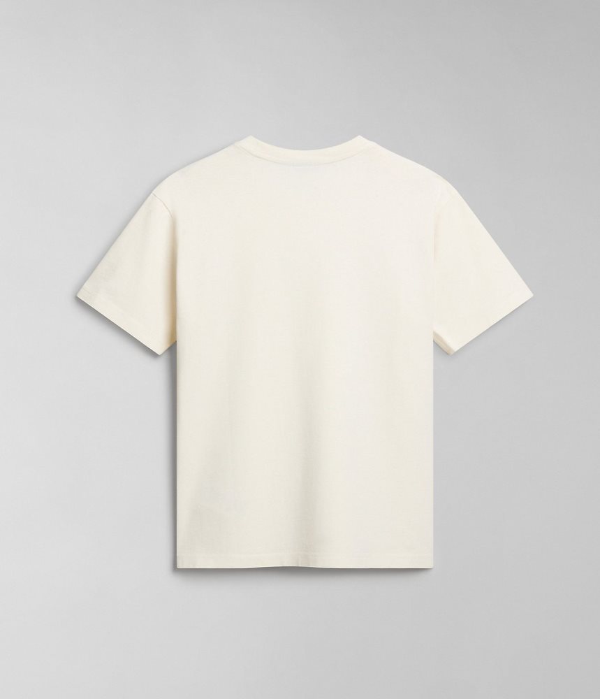 Napapijri Box Short Sleeve T-Shirt T-shirts Dames Wit | JFDYBIT-12