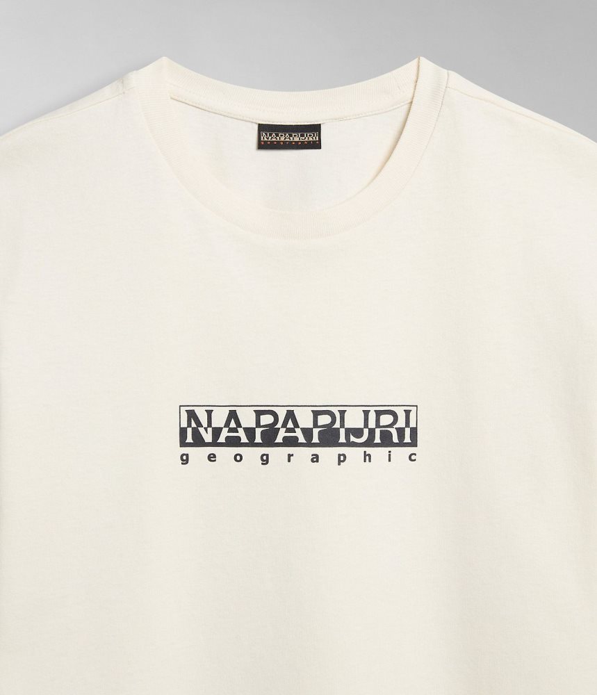 Napapijri Box Short Sleeve T-Shirt T-shirts Dames Wit | JFDYBIT-12
