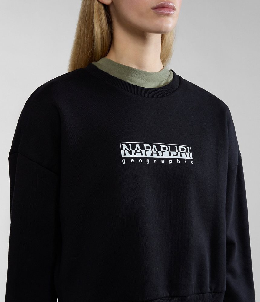 Napapijri Box Sweatshirt Sweatshirts Dames Zwart | XVACZYH-78