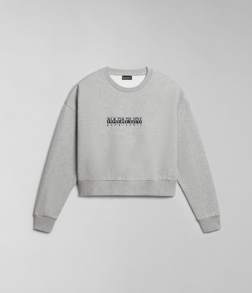 Napapijri Box Sweatshirt Sweatshirts Dames Grijs | SCFTUEK-81