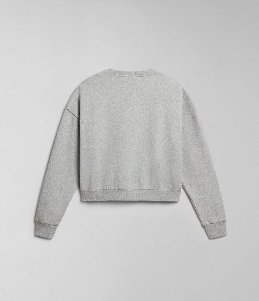 Napapijri Box Sweatshirt Sweatshirts Dames Grijs | SCFTUEK-81