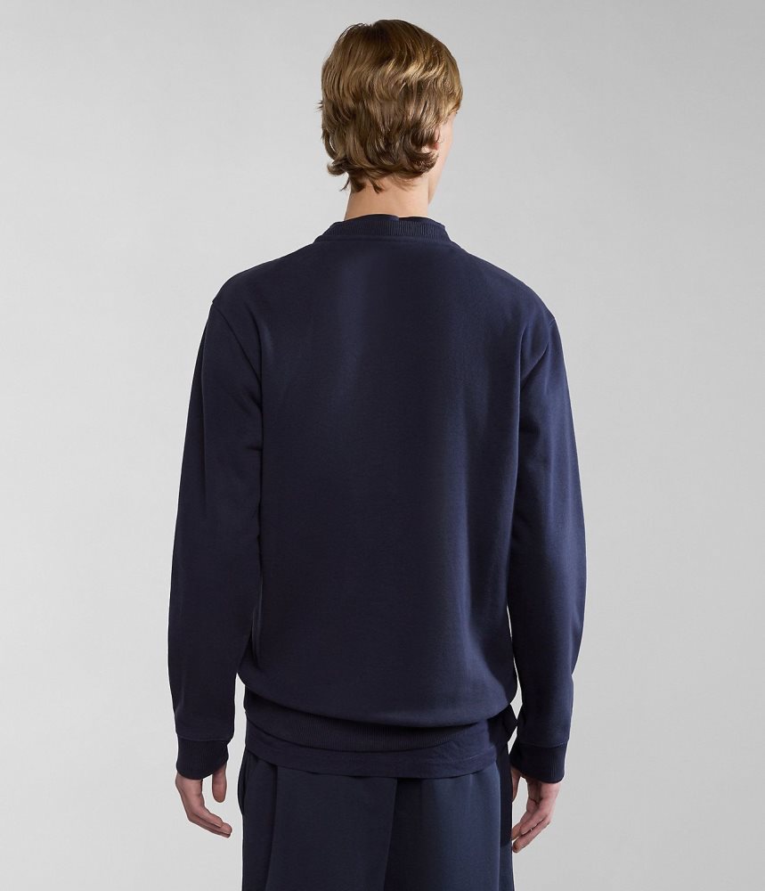 Napapijri Box Sweatshirt Sweatshirts Heren Donkerblauw | TVIOLXW-35