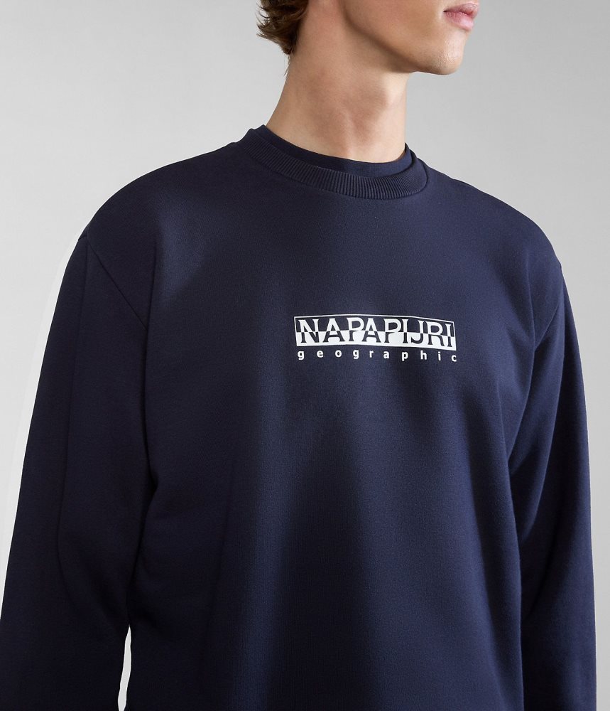 Napapijri Box Sweatshirt Sweatshirts Heren Donkerblauw | TVIOLXW-35