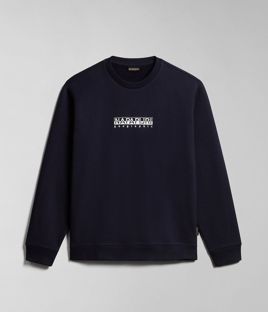 Napapijri Box Sweatshirt Sweatshirts Heren Donkerblauw | TVIOLXW-35
