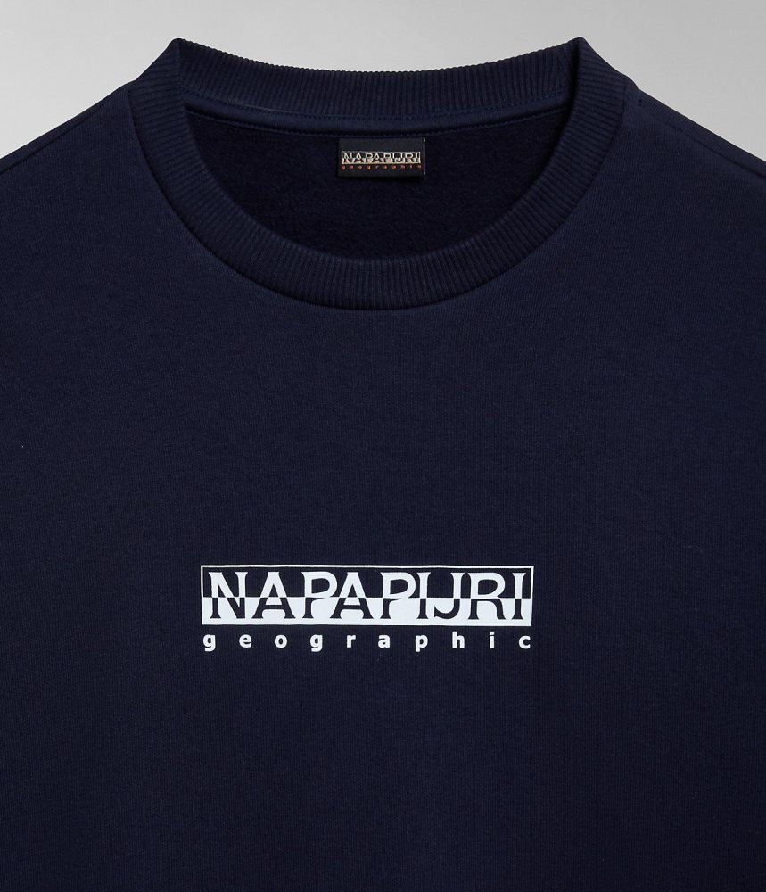 Napapijri Box Sweatshirt Sweatshirts Heren Donkerblauw | TVIOLXW-35
