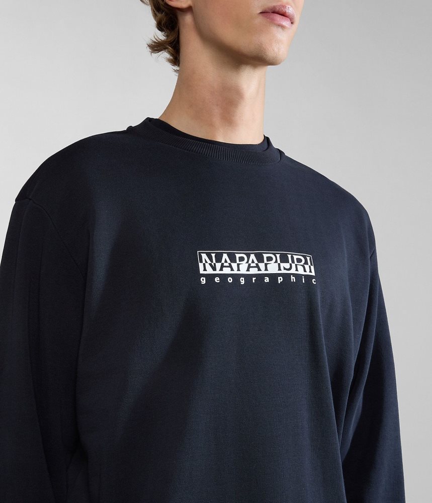 Napapijri Box Sweatshirt Sweatshirts Heren Zwart | GTZCYID-97