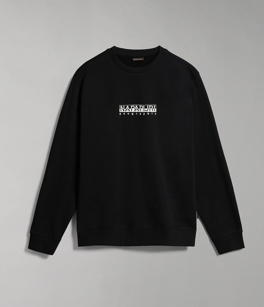 Napapijri Box Sweatshirt Sweatshirts Heren Zwart | GTZCYID-97