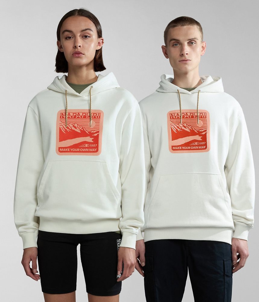 Napapijri Boyd Hoodie Hoodie Dames Wit | SGJACQD-34