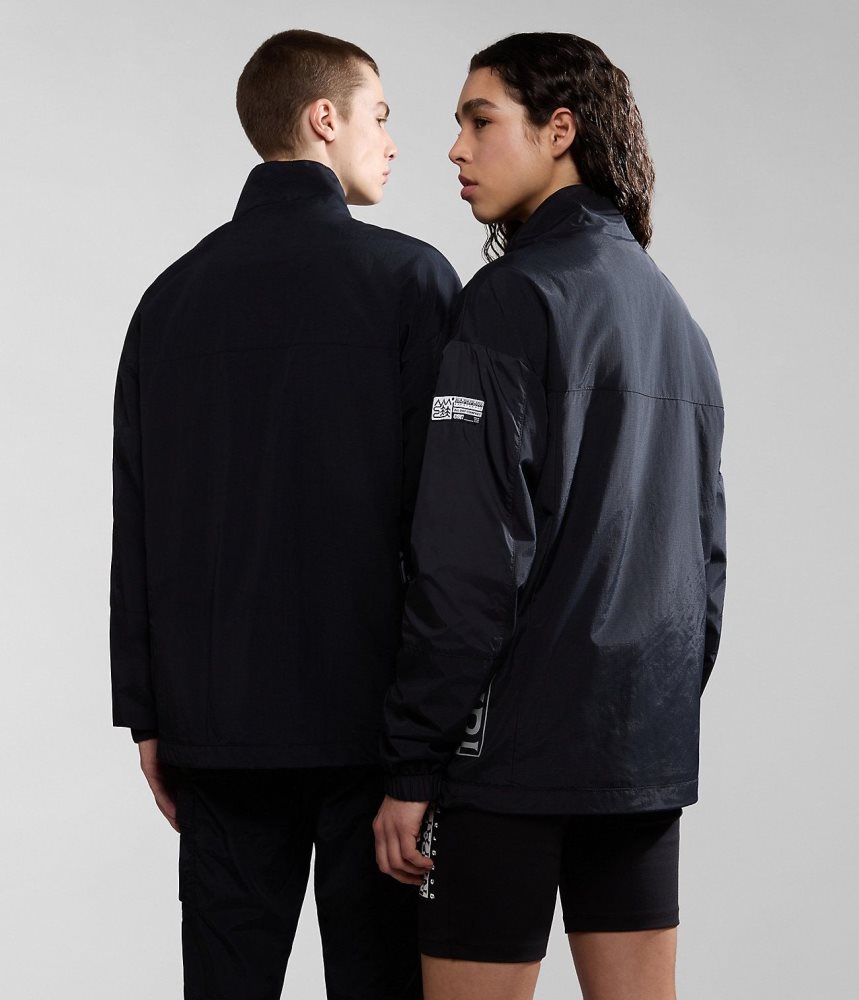 Napapijri Boyd Short Jacket Windjak Dames Zwart | TVOKENX-51