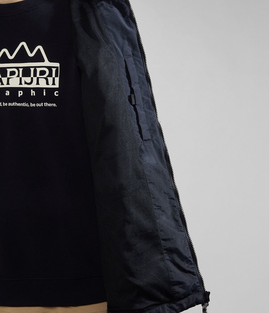 Napapijri Boyd Short Jacket Windjak Dames Zwart | TVOKENX-51