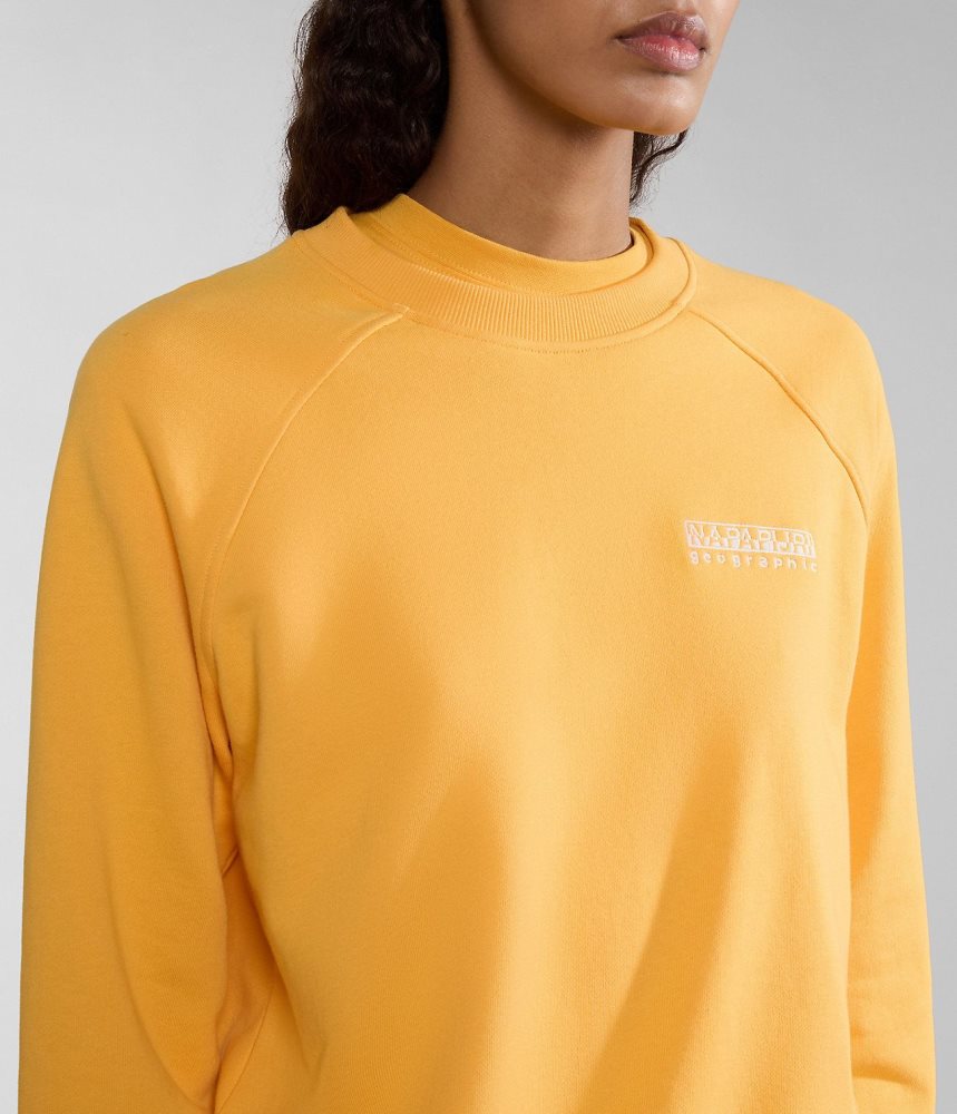 Napapijri Boyd Sweatshirt Sweatshirts Dames Geel | OBISWAQ-89