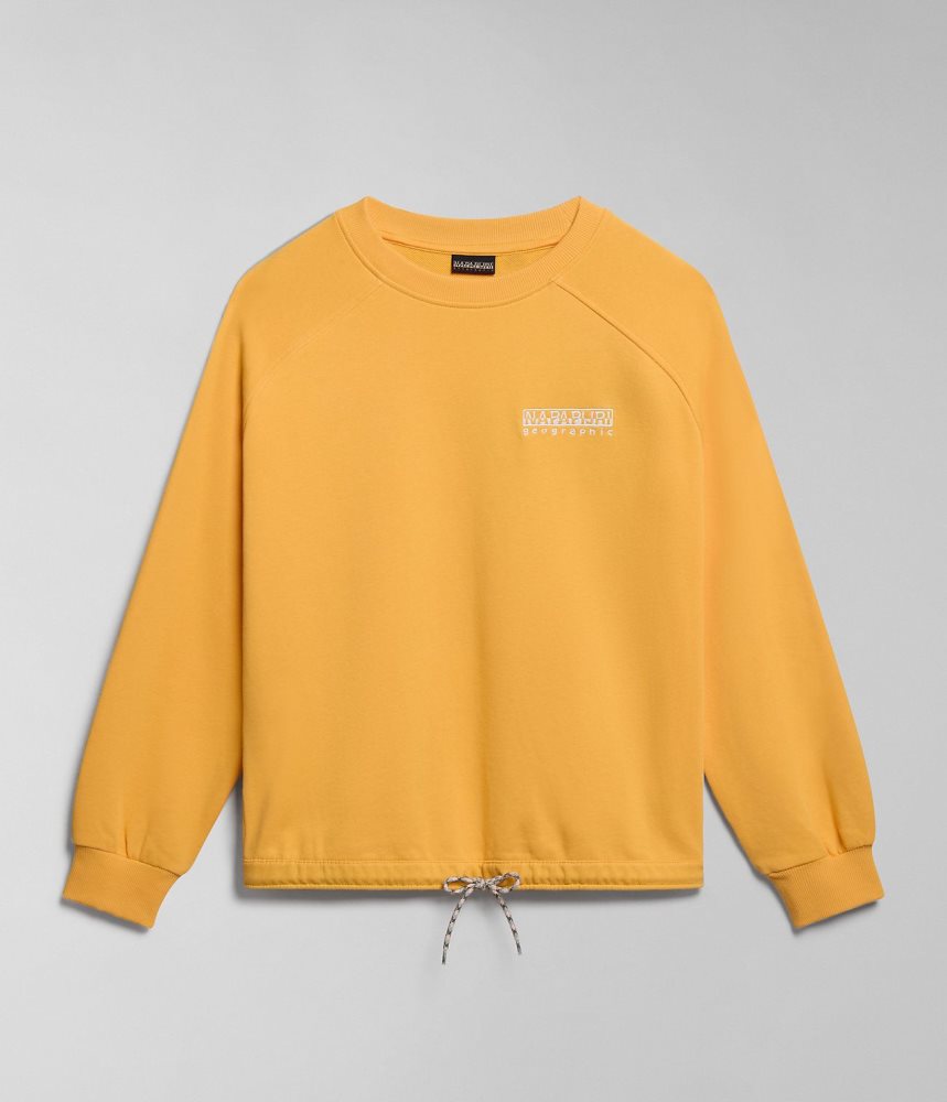 Napapijri Boyd Sweatshirt Sweatshirts Dames Geel | OBISWAQ-89