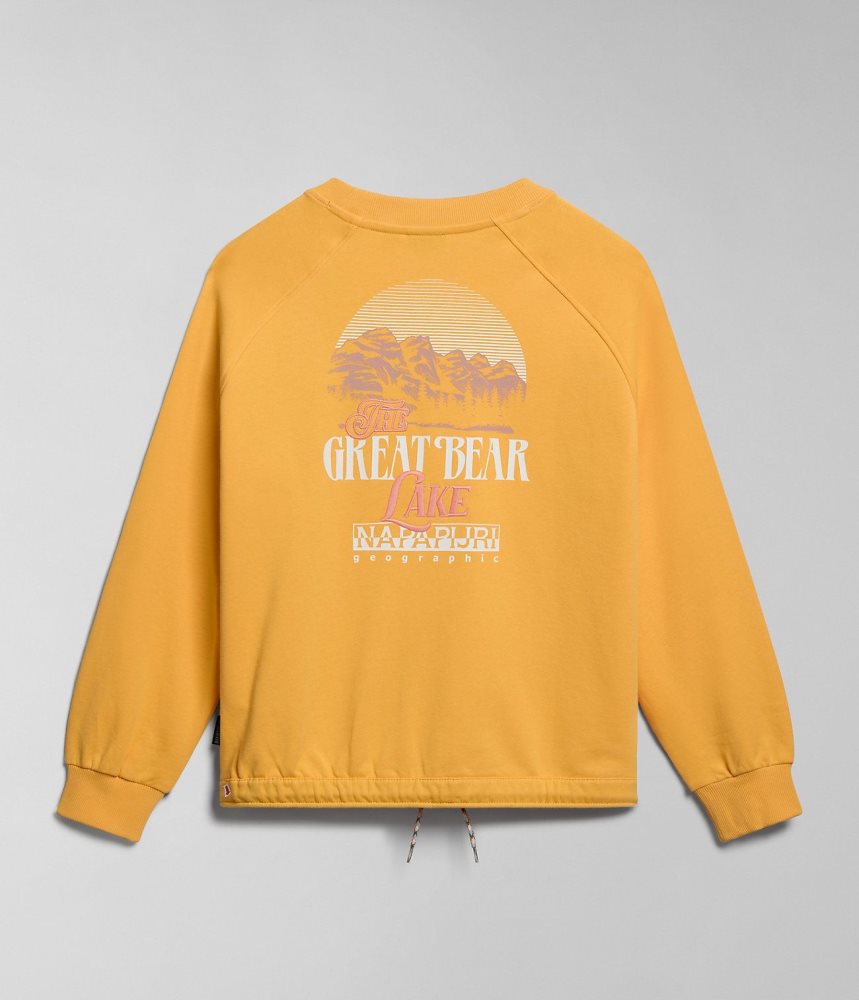 Napapijri Boyd Sweatshirt Sweatshirts Dames Geel | OBISWAQ-89