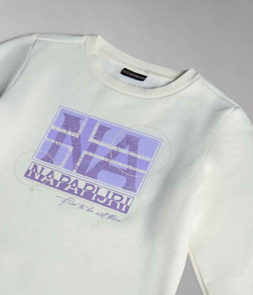 Napapijri Brunt Sweatshirt (4-16 YEARS) Sweatshirts Kinderen Wit | QHJTMSD-97