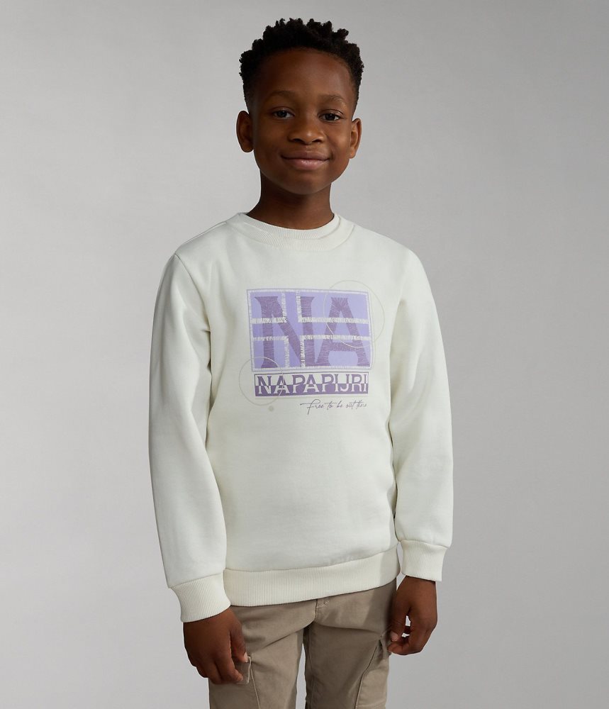 Napapijri Brunt Sweatshirt (4-16 YEARS) Sweatshirts Kinderen Wit | QHJTMSD-97