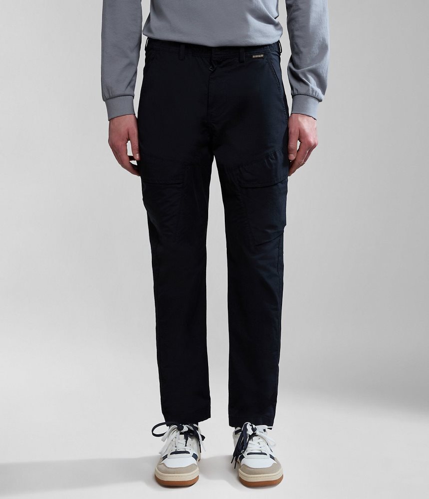 Napapijri Carchi Cargo Trousers Cargo Broek Heren Zwart | YMIGFVH-53
