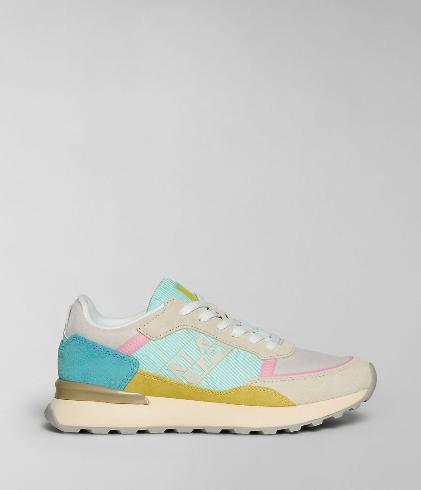 Napapijri Carley Trainers Sportschoenen Dames Beige Lichtblauw | SCVDTRY-34