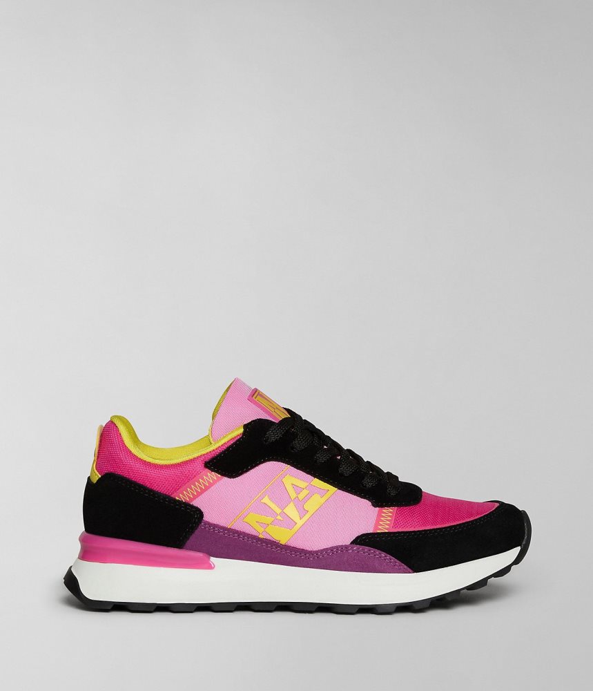 Napapijri Carley Trainers Sportschoenen Dames Zwart Roze | HDRUFIT-89