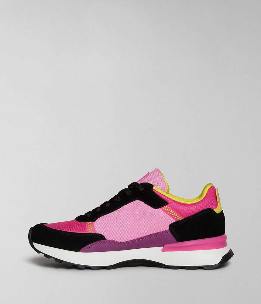 Napapijri Carley Trainers Sportschoenen Dames Zwart Roze | HDRUFIT-89