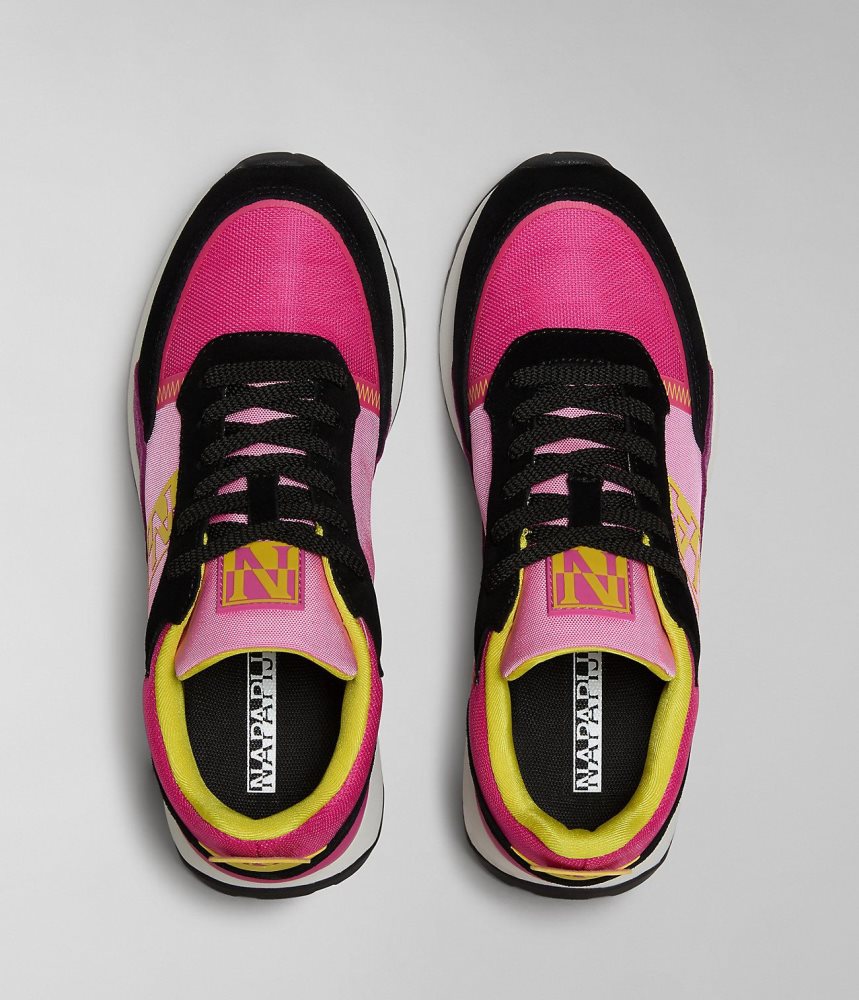 Napapijri Carley Trainers Sportschoenen Dames Zwart Roze | HDRUFIT-89