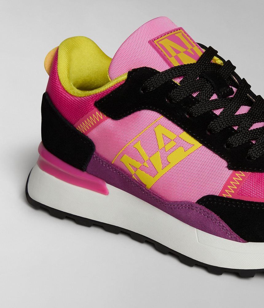 Napapijri Carley Trainers Sportschoenen Dames Zwart Roze | HDRUFIT-89