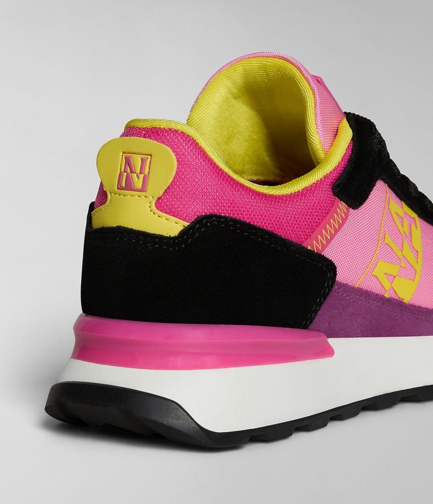 Napapijri Carley Trainers Sportschoenen Dames Zwart Roze | HDRUFIT-89