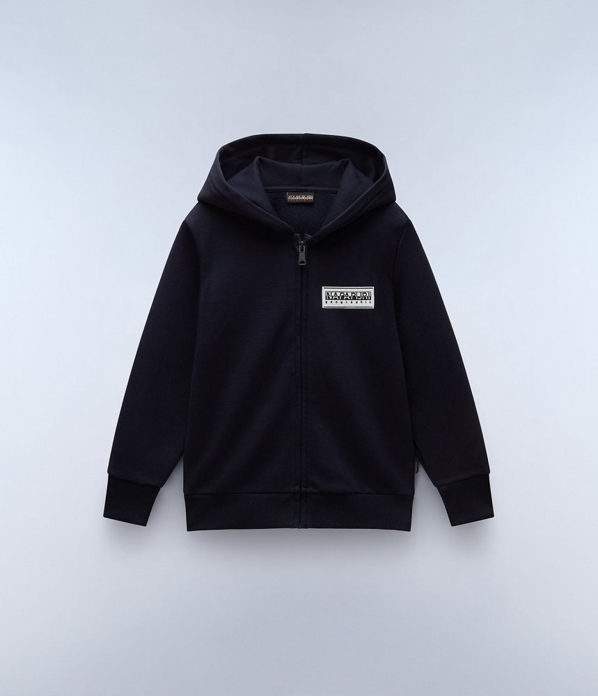 Napapijri Chamois Full-Zip Hoodie (4-16 YEARS) Sweatshirts Kinderen Donkerblauw | VIGARNE-20