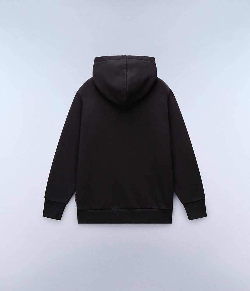 Napapijri Chamois Full-Zip Hoodie (4-16 YEARS) Sweatshirts Kinderen Zwart | IYHBOSX-56