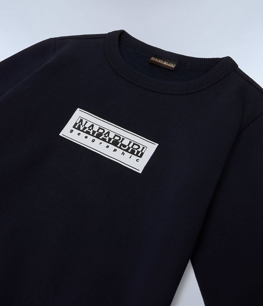 Napapijri Chamois Sweatshirt (4-16 YEARS) Sweatshirts Kinderen Donkerblauw | YUAGZOS-91