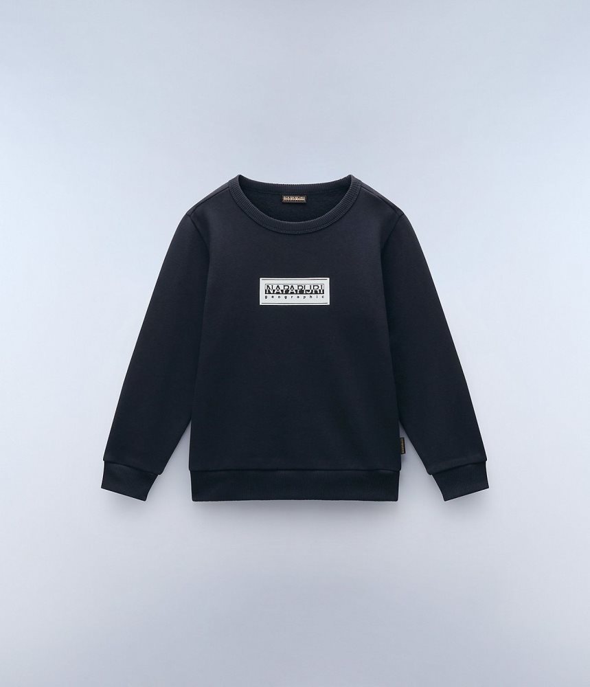 Napapijri Chamois Sweatshirt (4-16 YEARS) Sweatshirts Kinderen Donkerblauw | YUAGZOS-91